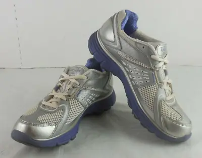 Skechers Womens Tone Ups Fitness 11751 Lace Up White Purple Walking Shoes Size 6 • $27