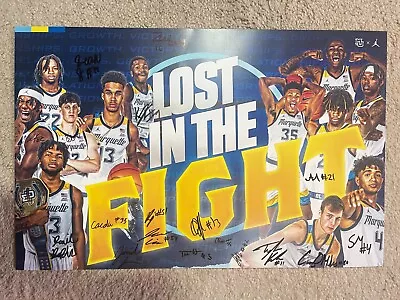 2023-24 Marquette Basketball Big East Champions Signed Poster Golden Eagles  • $149