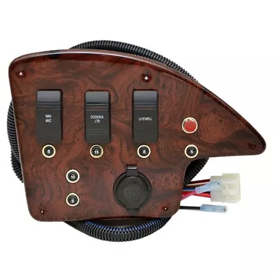Godfrey Pontoon Boat Switch Breaker Panel | OEM Console Woodgrain Marine • $81.74