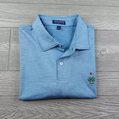 Peter Millar Crown Crafted Polo Shirt Merion Golf Club Stretch Men's L Large • $103.46