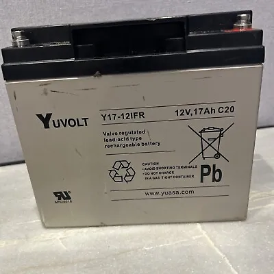 Yuasa Yucell Y17-12IFR Battery 12V 17Ah C20 12 Volt Sealed Lead Acid Battery • £32.95