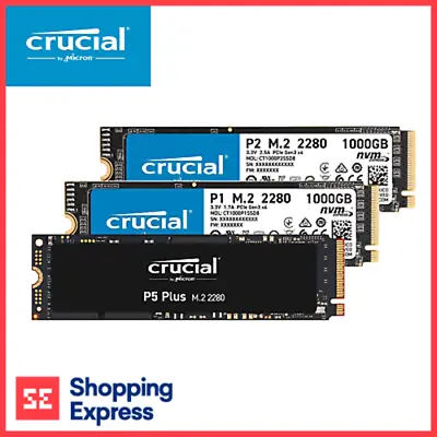$59 • Buy Crucial 1TB 2TB 250GB 500GB SSD P2 P5 M.2 PCIe NVMe Solid State Drive