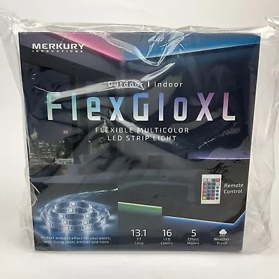 Merkury Innovations FlexGlo Flexible Multi-Colored LED Light Strips 13 Ft • $17.99