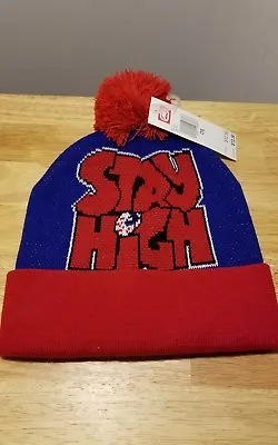 Ecko Unltd Stay High Red And Blue Beanie Hat 420 Red Eyes Nwt Rare • $15.45