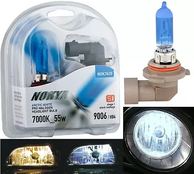 Nokya 7000K White 9006 HB4 Nok7410 55W Two Bulbs Head Light Replacement Halogen • $22.80