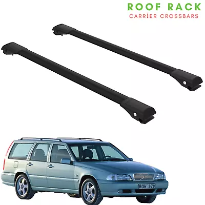 Fits Volvo V70 Estate 1996-2000 Roof Rack Cross Bars Car Lugagge Bar Black • $129.99