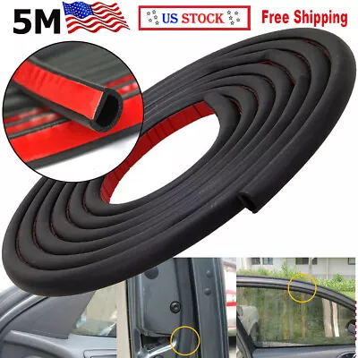 $12.99 • Buy 5m Auto Parts Car Door Seal Rubber Trim Trunk Edge Guard Strip D-Shape Universal