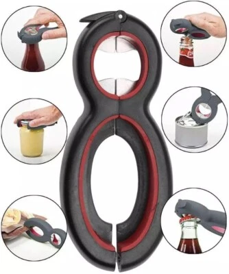 £5.60 • Buy 6 In 1 Multi - Use Multi Opener Jars Cans Bottles Arthritis Kitchen Aid UK