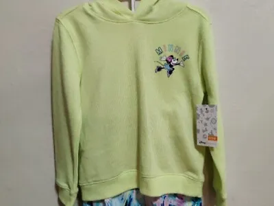 Girl Hoodie With Short Set Toddler Disney Pixar Minnie Mouse Green 3T New • $13.43