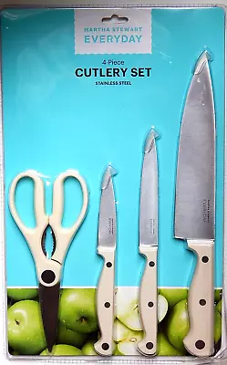 Martha Stewart Chef+utility+paring Knife+ Shears 4 Pc Cutlery Steel Set  New • $29.99