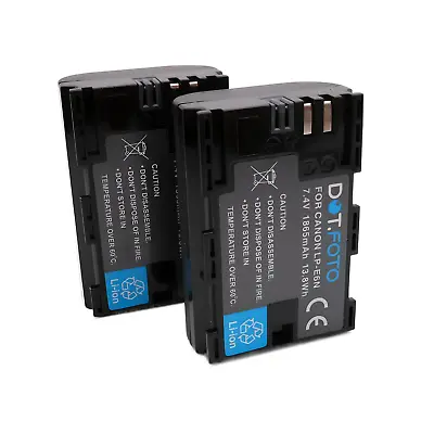 2x Battery For Canon LP-E6N | EOS 5D Mk II/III 5DS R 6D 7D/7D Mk II 60D 60Da 70D • £31.08