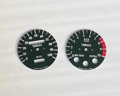 $75 • Buy 1974 And 1975 YAMAHA DT175 Enduro Tachometer And Speedometer Face Plates