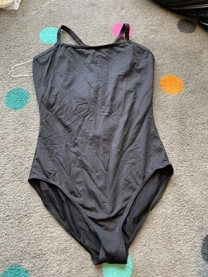 £15 • Buy Black Bloch / Mirella Square Lace Twin Back Yoke Leotard -  M4018 - Large