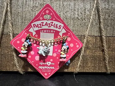 Walt Disney Pazzazzles Minnie Mouse Charm Bracelet 33235 Applause W/cat And Bows • $9.90