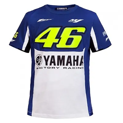 New Official Valentino Rossi VR46  Dual Yamaha Mans T Shirt -  YDMTS 214409 • $37.29