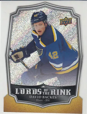 DAVID BACKES 2014/15 14/15 UPPER DECK OVERTIME LORDS Of The RINK LR-14 NMT BLUES • $1.50