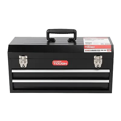 Hyper Tough 20-Inch 2-Drawer Tool Box Tool Chest With Flip-Up Lid Black • $33.51