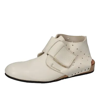 Women's Shoes MOMA 7 (EU 37) Ankle Boots White Leather DZ498-37 • $73.90