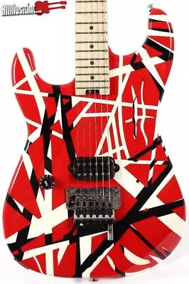 EVH Striped Series Red Black White Electric Guitar Stripes Left-Handed Van Halen • $1399.99