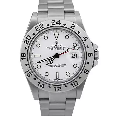 UNPOLISHED Rolex Explorer II White Stainless Steel Oyster 40mm 16570 Watch • $6993.96