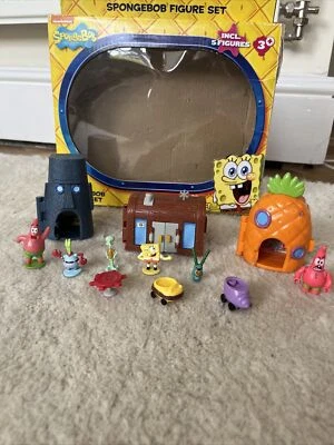 £37.75 • Buy SpongeBob SquarePants Mini Playset With Krusty Krab, Pineapple, Squidward Simba