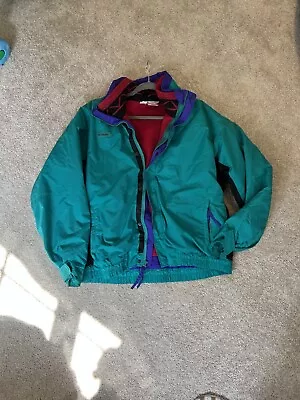 Vintage 90s Columbia Bugaboo Teal Coat Size XL Men’s Made In USA • $34.99