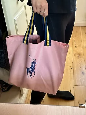 NEW Polo Ralph Lauren Polo Logo Shopper Bag Tote Pink • £18.99