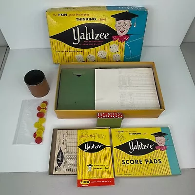 Vintage 1956 ORIGINAL YAHTZEE Dice Family Board Game E.S. Lowe Co #950 • $12.99