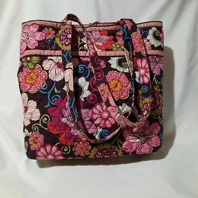 Vera Bradley~ Libby Mod ~floral Brown & Pink ~shoulderbag  • $23.95