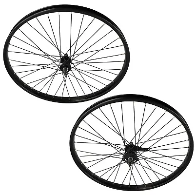 Pro+26 X 2.125 Heavy Duty Beach Cruiser 12g Front Or Coaster Black 36 Spoke Rims • $137.99