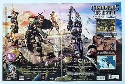 2004 CHAMPIONS OF NORRATH Playstation 2 PC Video Game = 2pg Promo Print AD  • £13.29