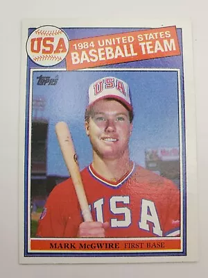 1985 Topps Mark McGwire #401 1984 USA Baseball Team Rookie RC • $15