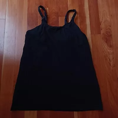 $17.49 • Buy Gilligan & O'Malley Nursing Tank Top Medium Black Maternity Women Shirt Cotton