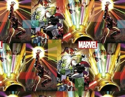 $2.99 • Buy Fat Quarter  Marvel Energy Avengers Fabric  Comic Superhero Digital Cotton  Fq