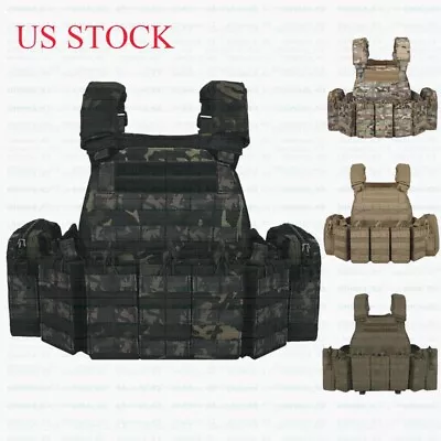 US!! Tactical Combat Vest Molle Assault Plate Carrier Quick Release Outdoor Gear • $68.34