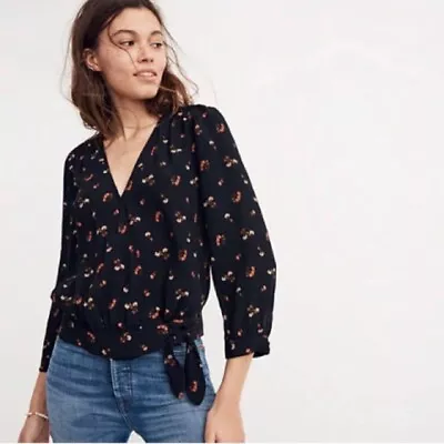 Madewell Wrap Top In Flower Toss Size Small • $65