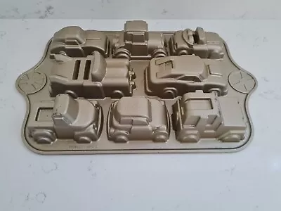 Nordic Ware 3D Cars Cake Tin Baking Tray 8 Sections Motor Cars Vehicles • £24.99