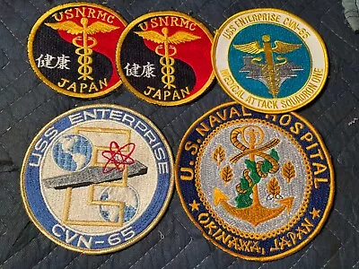 5 Large Navy Medical Patches Vietnam War Uss Enterprise Usnrmc • $9.99