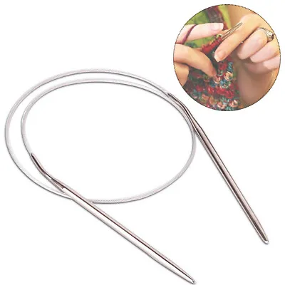 Circular Knitting Needles Stainless Steel Crochet Hooks Pins Weaving Accessories • $2.77
