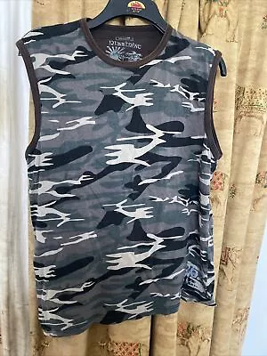 Bins Mens Camouflage Vest Dissident Medium • £4.99