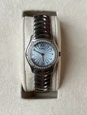 £899 • Buy Ebel Classic Wave E9090f24 Ladies Watch With Diamond Bezel & Mother Of Pearl