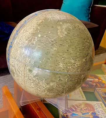 1969 Original Moon Lunar Globe RARE Rand McNally W/ Stand Mapping The Universe • $120