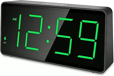 Battery Operated Digital ClockAlarm Clock Cordless Large Big Numbers 4Dimmers • $19.34