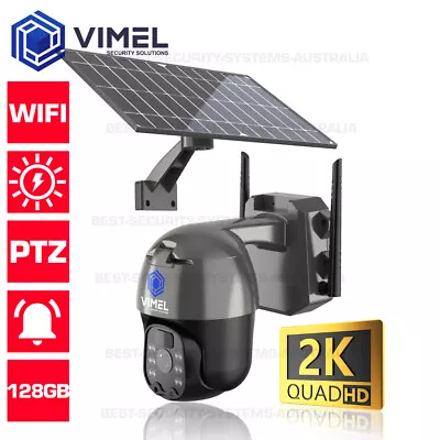 Solar Security Camera 24/7 WIFI Home  128GB ULTRA HD 2K LIVE Wireless • $159