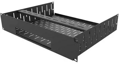 19  Sky Q Mini Box Rack Shelf With Faceplate 2U - PENN ELCOM • £76.88