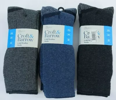 $13.96 • Buy Men Wool Crew Socks 4 Pair Cold Weather Tech  Antimicrobial Shock Absorption $52