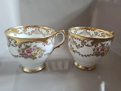 2 Vintage Salisbury Fine Bone China~ Chelsea ~ Gold Trim Two Tea Cups • £19.99