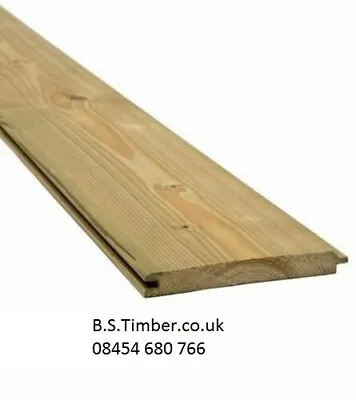 T&G Cladding E19x125mm PTGv - Matchboard Pressure Treated Tongue Groove BF220003 • £1.46