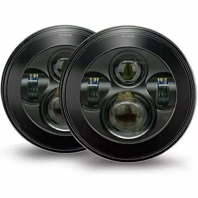 For Chevy Truck Camaro C10 PAIR 7  Round LED Headlights Hi/Lo Beam Sealed • $42.99