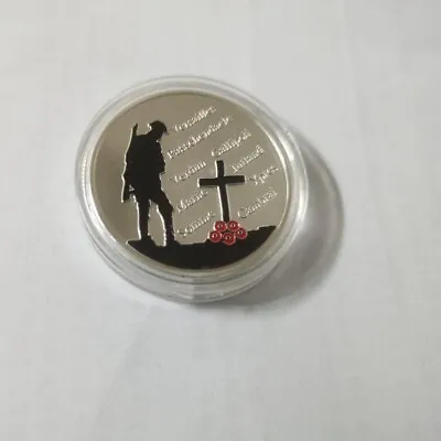 5pcs Silver Plated Military Great War 100th Anniversary Commemorative Coin • $16.15